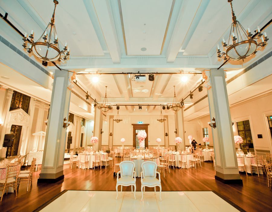 Brisbane City Hall wedding venue — heritage listed grand ballroom with chandeliers