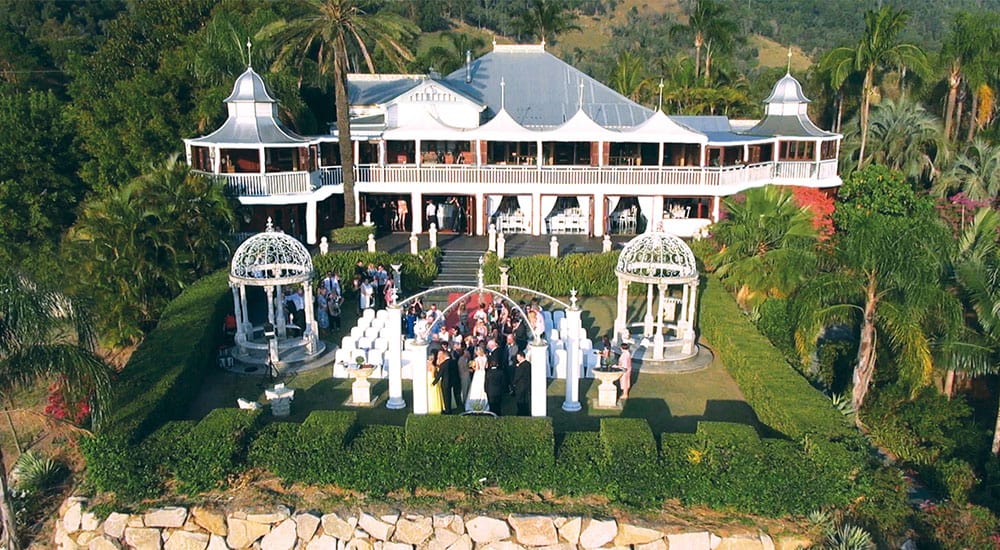 Glengariff Historic Estate wedding venue near Brisbane — garden and vineyard grounds
