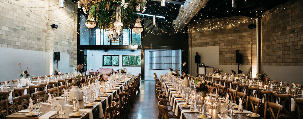The Joinery West End — industrial wedding venue Brisbane with polished concrete floors