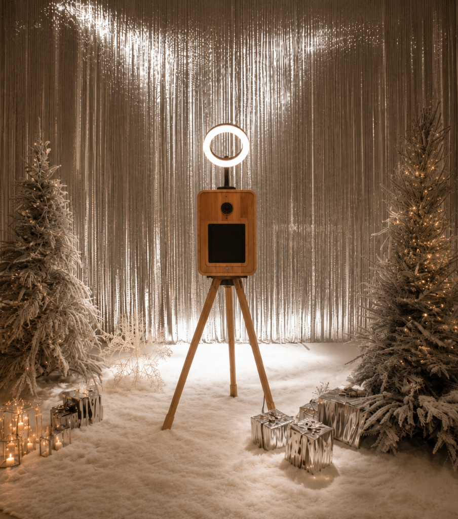 Elegant winter event setup with warm lighting, candles and sophisticated styling in Brisbane.